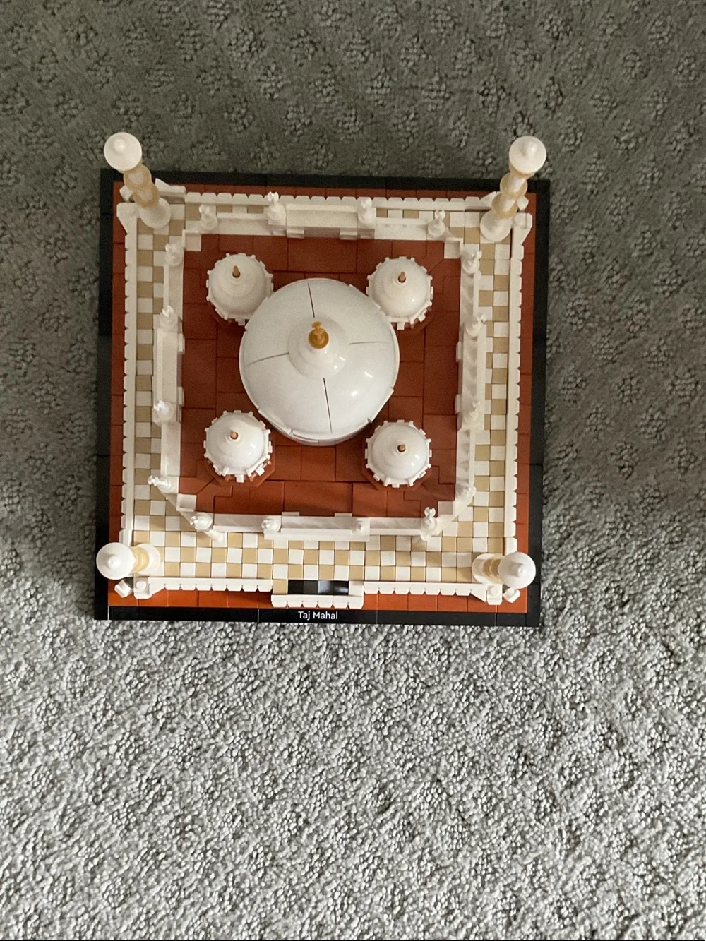 Lego White and Tan Taj Mahal Architecture Set with Gold Accents
